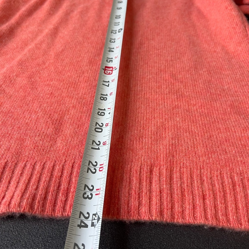 Tommy Bahama Coral 100% Cashmere Quarter Zip Sweater M Luxury Preppy Dopamine - Picture 6 of 6